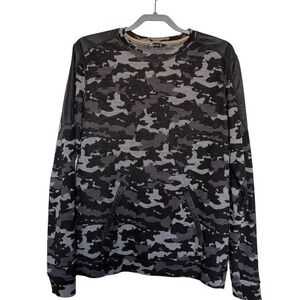 Smartwool Urban Upslope Crew Sweater Mens M Camo Black Merino‎ Wool Hiking Ski
